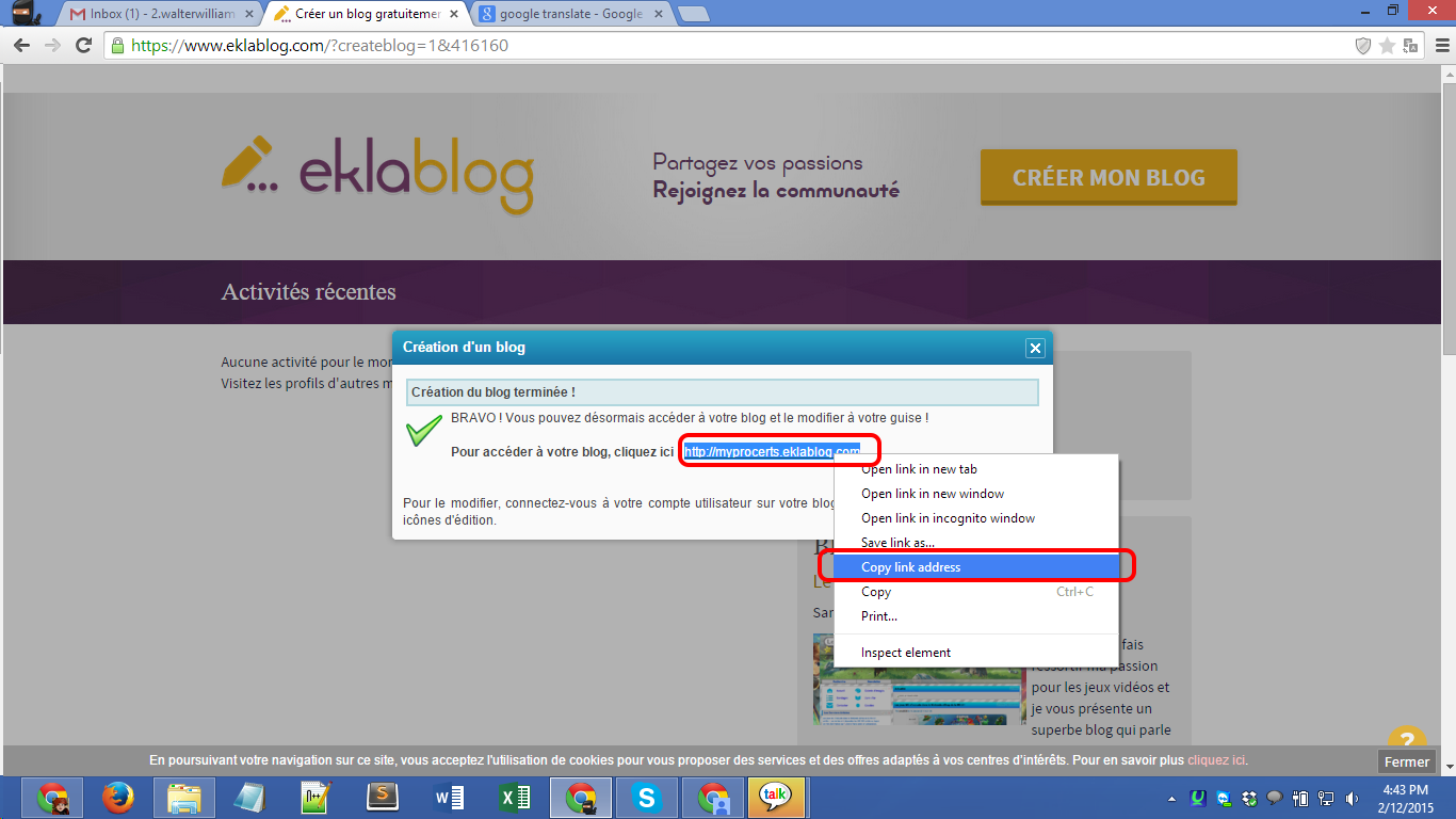 Eklablog.com blog registration Screenshot 05